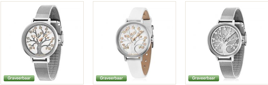 Horloges met het levensboom symbool Zilver.nl